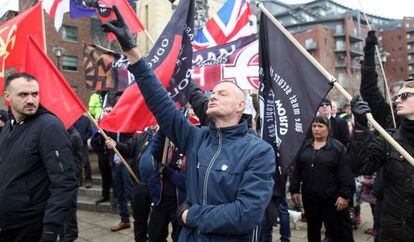 Manifestació neonazi al Regne Unit.