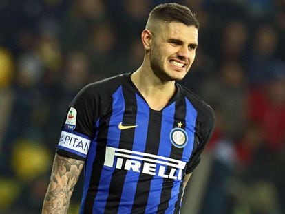 Icardi, durante el partido ante el Parma.