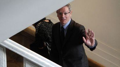 Ruiz-Gallardón, en el Senado durante el homenaje a Manuel Fraga.