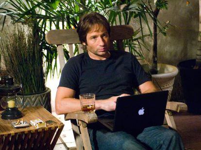 Hank Moody (David Duchovny) en la serie &#039;Californication&#039; se odiaba siempre, a menos que estuviera acabando una novela, pero eso nunca pasaba