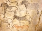 Cavalos pintados há 15.000 anos na gruta de Ekain, Guipúzcoa.