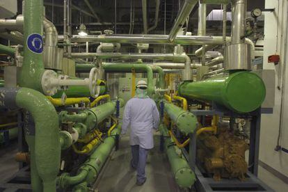 Interior de la central nuclear de Garoña.