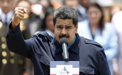 Nicolás Maduro a su llegada a la Cumbre de Panamá.
