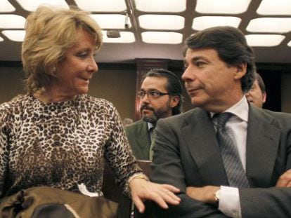 Esperanza Aguirre e Ignacio Gonz&aacute;lez, en un acto de este a&ntilde;o.