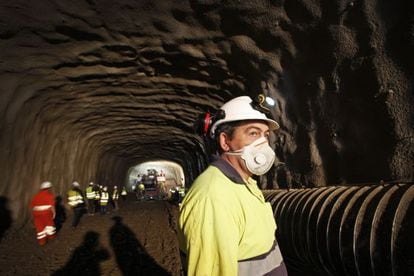 Minas de Potasa de Iberpotash, vista exterior del nuevo túnel de extracción.