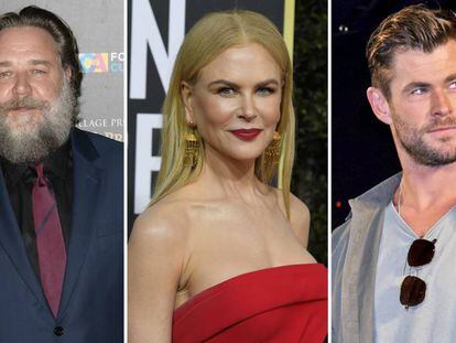 Russell Crowe, Nicole Kidman y Chris Hemsworth.
