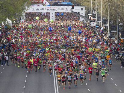 Salida de la 41 edición del maratón de Madrid, celebrada el año pasado. 