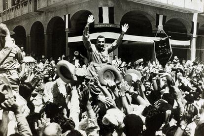 Gamal Abdel Nasser, en una imagen captada durante la crisis de Suez de 1956.