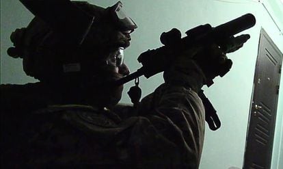 Fuerzas del Servicio de Seguridad ruso, durante una operación antiterrorista el 13 de diciembre de 2018 en Moscú.