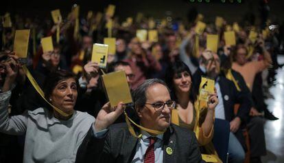 El presidente de la Generalitat, Quim Torra, en la fundación de la Crida.