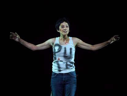 La actriz francesa Marion Cotillard, caracterizada como Juana de Arco en el oratorio de Paul Claudel y Arthur Honegger estrenado en el Teatro Real.