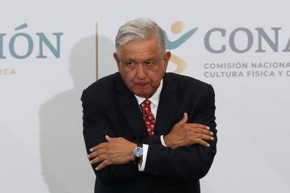 López Obrador, durante un acto en preparación para los Juegos Olímpicos de Tokio.