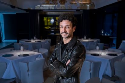 Raül Balam Ruscalleda retratado en el restaurante Moments, en el Hotel Mandarin Oriental de Barcelona, el 25 enero de 2023.