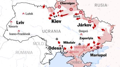 Mapas | El Ejército ruso no logra avanzar en la capital