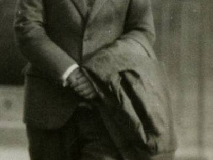 El poeta Federico García Lorca, en la Universidad de Columbia, en 1929.