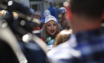 La líder de Hogar Social Madrid, Melissa Domínguez, el pasado miércoles.