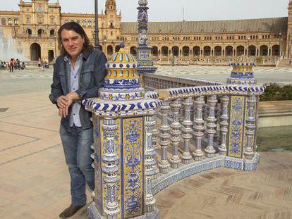 David Pe&ntilde;a Dorantes, en la Plaza de Espa&ntilde;a de Sevilla.