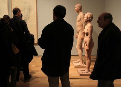 Imagen en el día que se clausura la exposición de Antonio López en el Museo Bellas Artes de Bilbao.