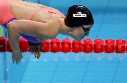 Mireia Belmonte, durante la final de los 200m mariposa.