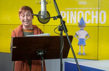 Verónica Forqué, during the recording of her collaboration with 'Pinocho' on December 3.