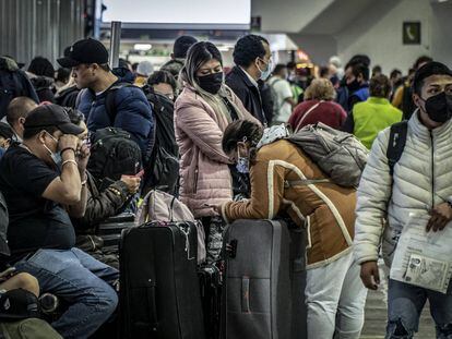 Caos en el aeropuerto de Ciudad de México