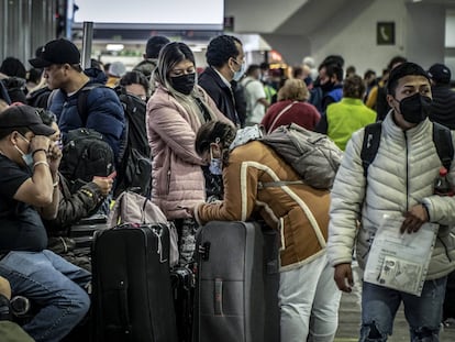 Caos en el aeropuerto de Ciudad de México