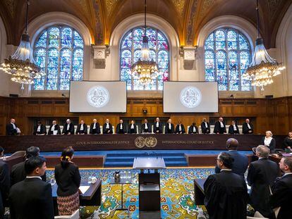 Imagen de archivo de un juicio en la Corte Internacional de La Haya (Países Bajos).