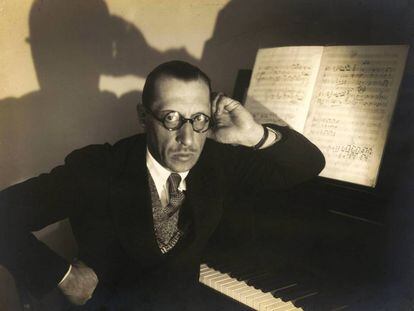 Igor Stravinsky en Par&iacute;s en 1929.