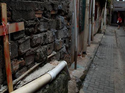 Una de las calles de Paraisópolis, en el sur de São Paulo.