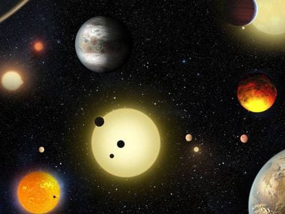 Imagen de exoplanetas proporcionada por la NASA.