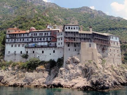 El monasterio de Gregoriou, en la pen&iacute;nsula del Monte Athos.
