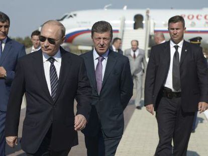 Vlad&iacute;mir Putin, a su llegada este mi&eacute;rcoles a Crimea. 