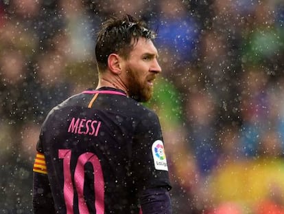 Messi, durante el partido ante el Deportivo.