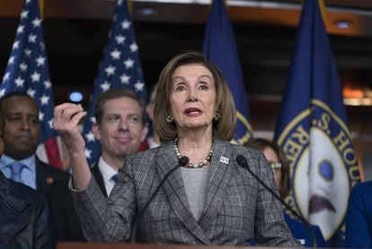 La líder demócrata Nancy Pelosi, el pasado viernes. 