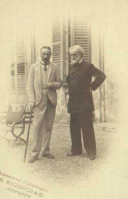 Giuseppe Verdi y Arrigo Boito.