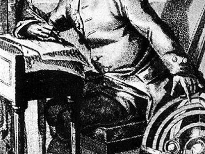 El filósofo alemán Immanuel Kant, en un dibujo de Bosio.
