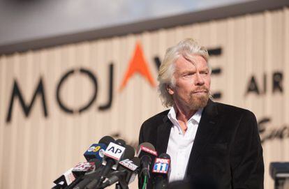 Sir Richard Branson, en las instalaciones de Mojave.