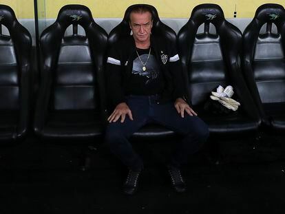 Cuca, en 2021, cuando era entrenador del Atlético Mineiro, antes de un partido de la Copa de Brasil.