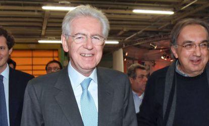 El primer ministro de Italia, Mario Monti, en Potenza.