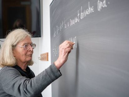 La matemática Karen Uhlenbeck en el Instituto de Estudios Avanzados de Princeton.
