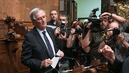 Xavier Trias, en el Ayuntamiento de Barcelona.