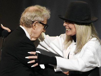 Woody Allen y Diane Keaton en la gala AFI Life Achievement Award.