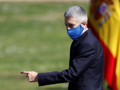 El ministro del Interior, Fernando Grande-Marlaska, durante el acto en memoria de las víctimas del terrorismo celebrado el pasado 11 de marzo en Madrid.