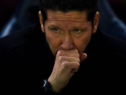 Simeone, en el banquillo de Villarreal.