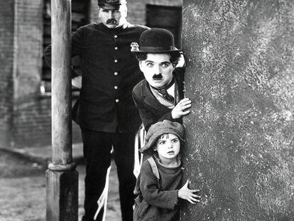 Jackie Coogan i Charles Chaplin, a 'El chico'.