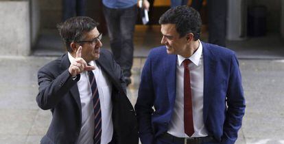 Rajoy y López este martes en el Congreso.