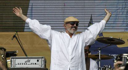 Miguel Bosé, en un concierto por Venezuela en febrero.