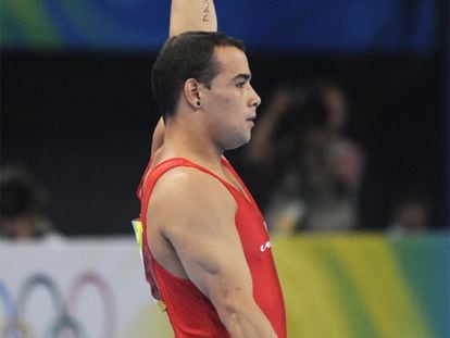 Gervasio Deferr, en su ejercicio de suelo.