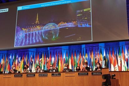 Sesión plenaria de la Conferencia General de la UNESCO el pasado 24 de noviembre.