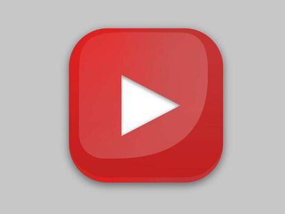 Logo YouTube fondo gris